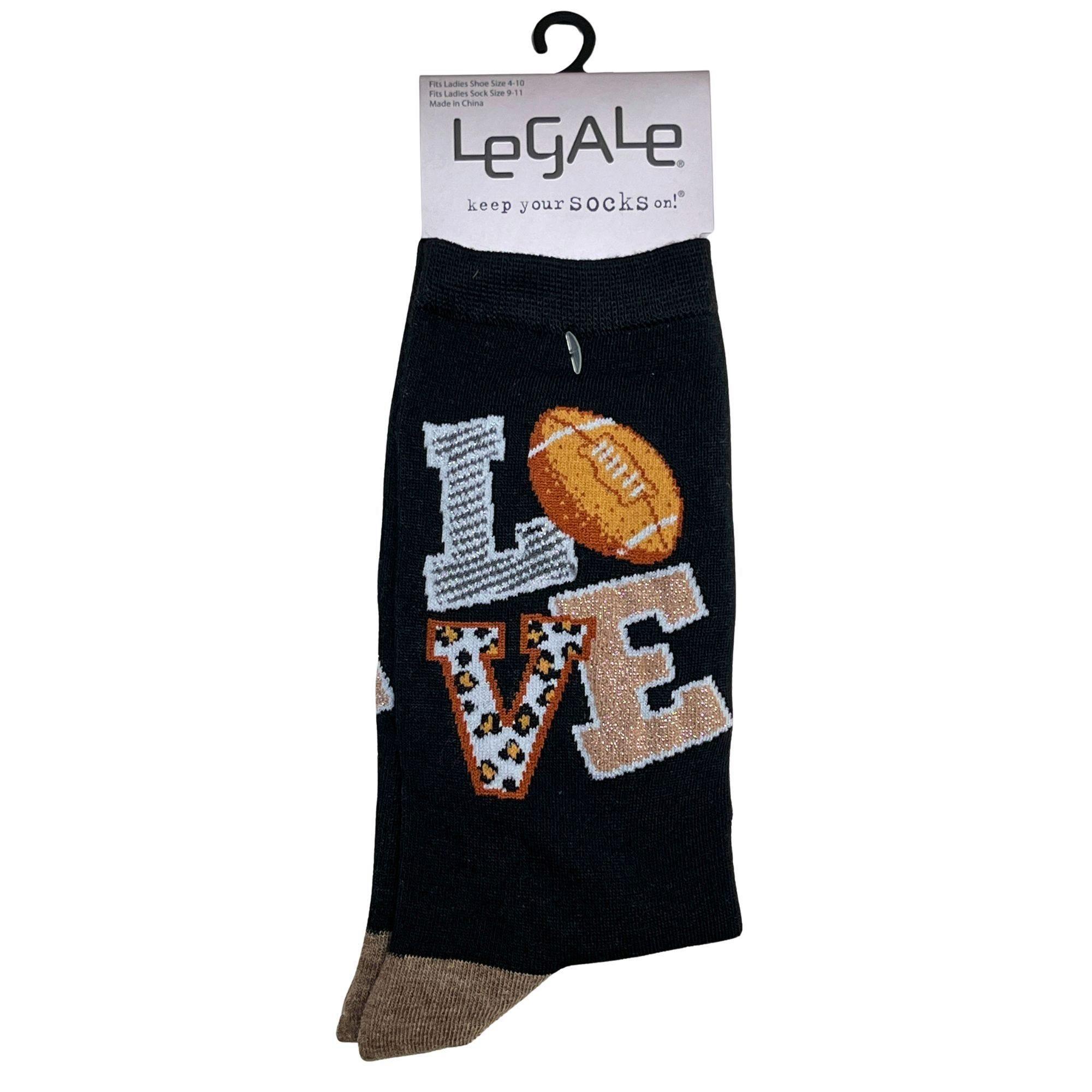 Legale 1 Pair Plush Socks Duo Layer Love Football One Size image