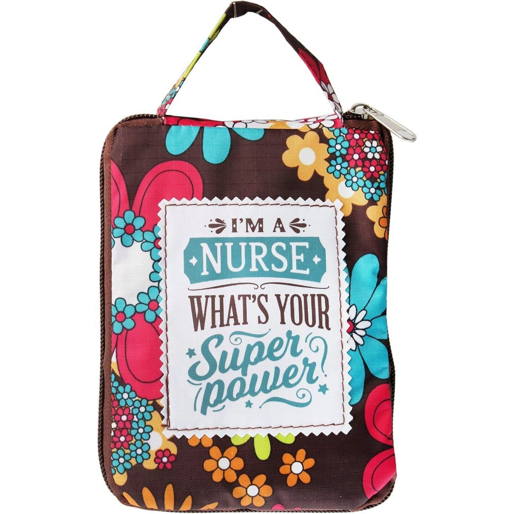 Nurse Floral Foldable Tote Bag image
