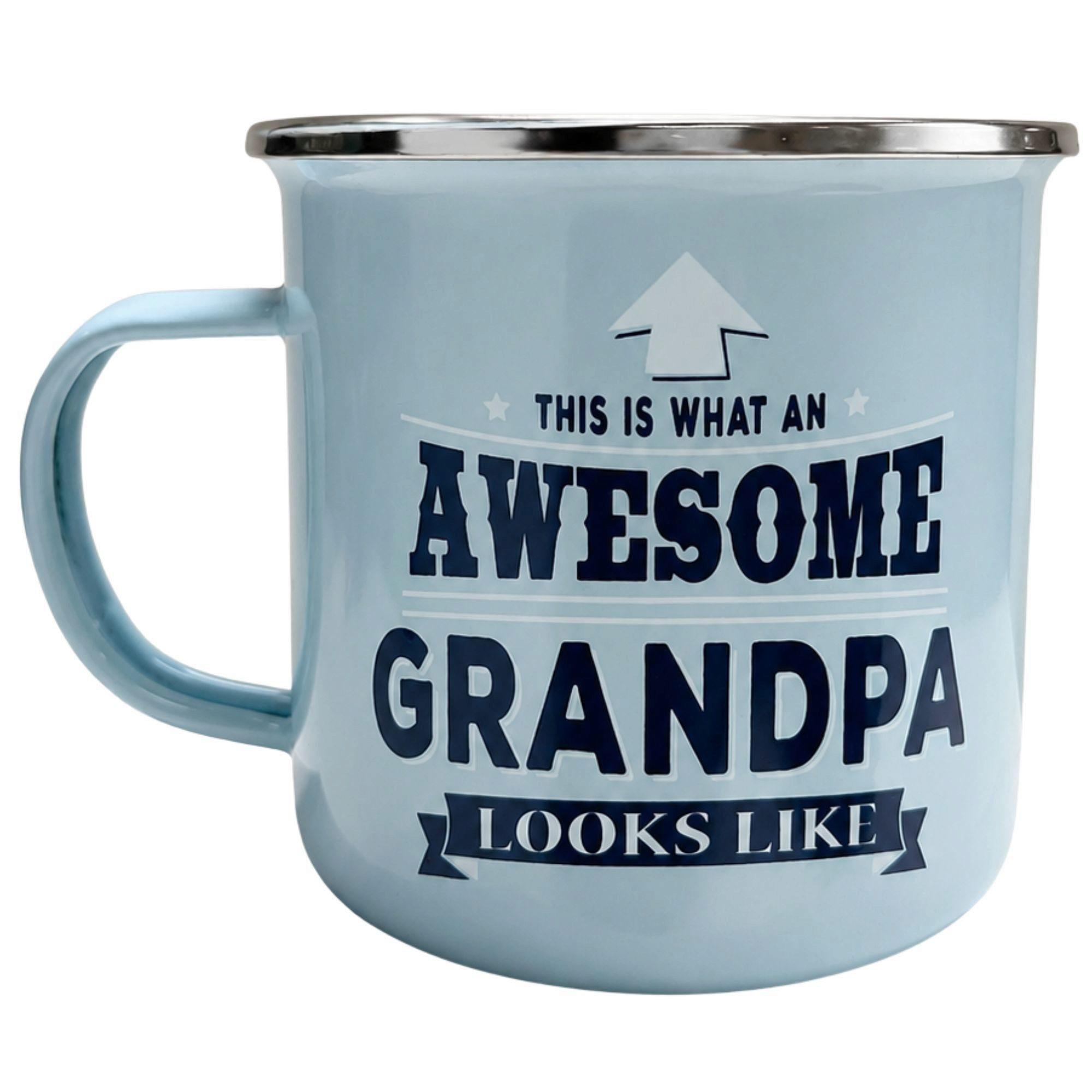 Top Guy Enamel Mug with Awesome Grandpa Design image