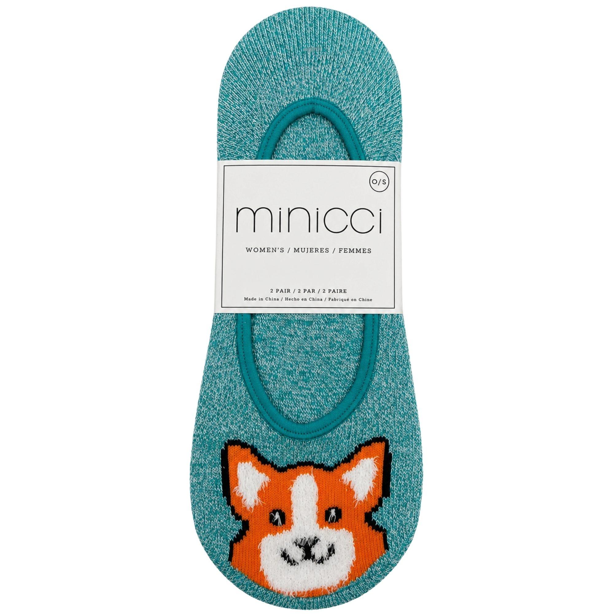 Minicci 2 Pair Corgi Mari Color Assortment Liner Socks One Size image