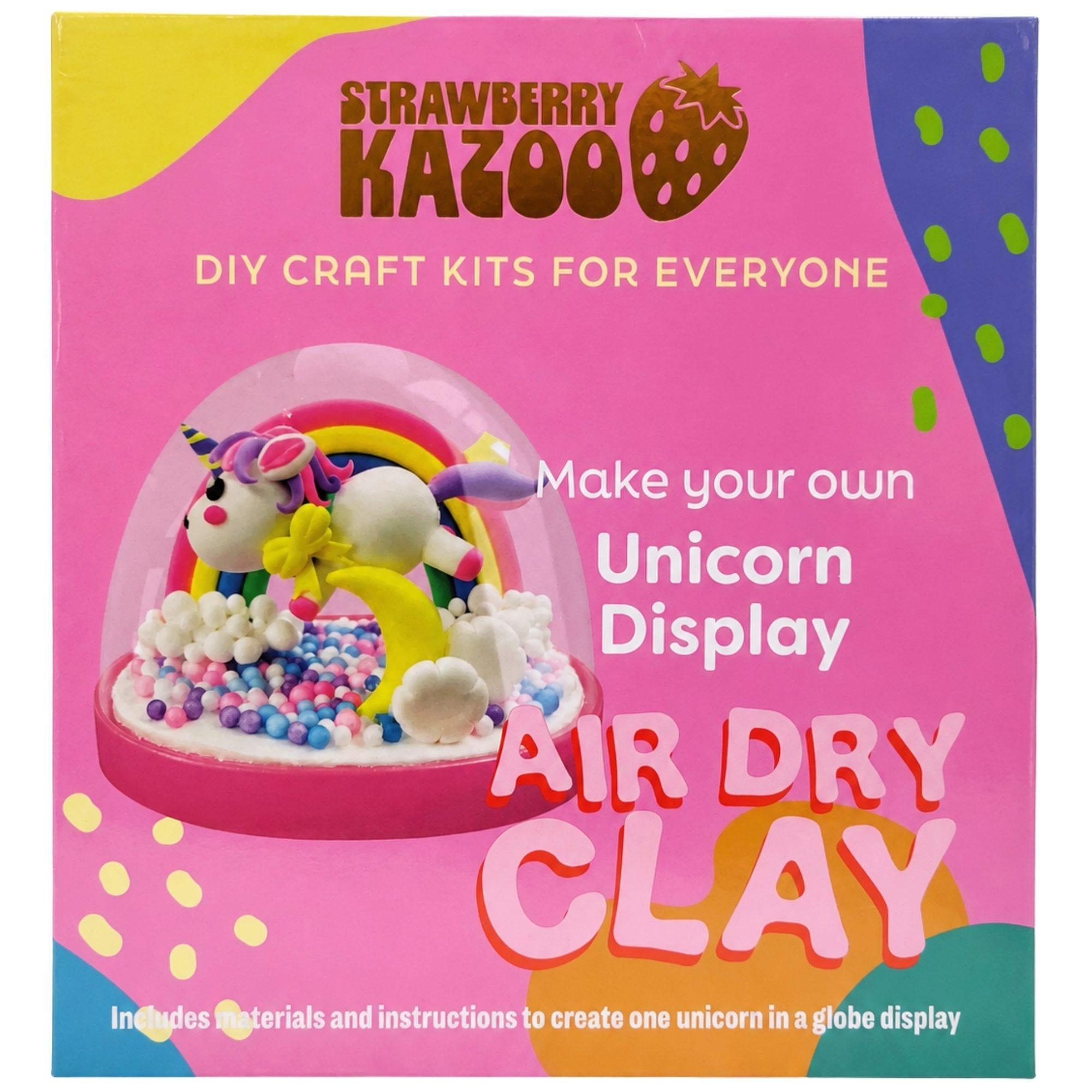 Strawberry Kazoo 12 Piece Create Your Own Unicorn Display with Air Dry Clay image