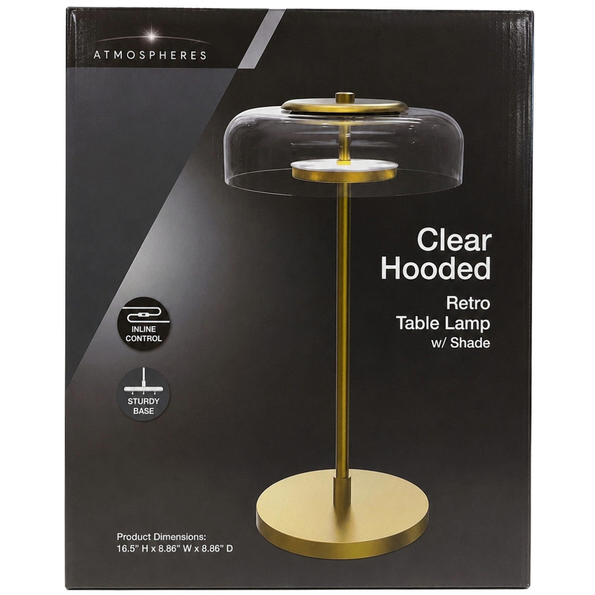 Tzumi Atmospheres Clear Hooded Retro Table Lamp image