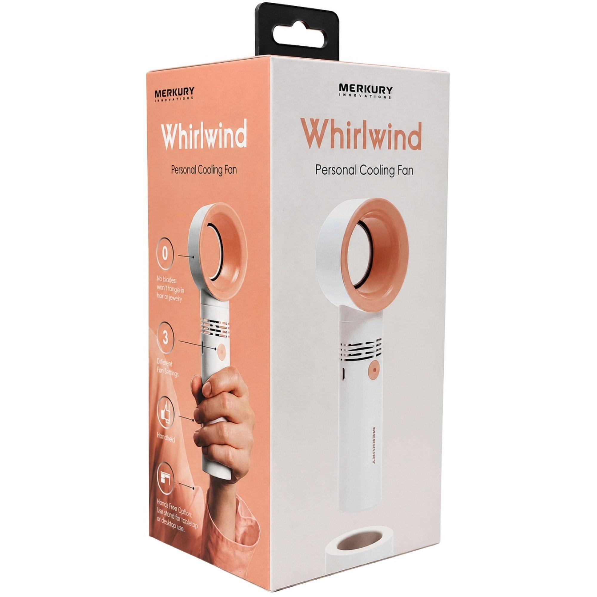 Merkury Whirlwind Handheld Bladeless Fan in White image