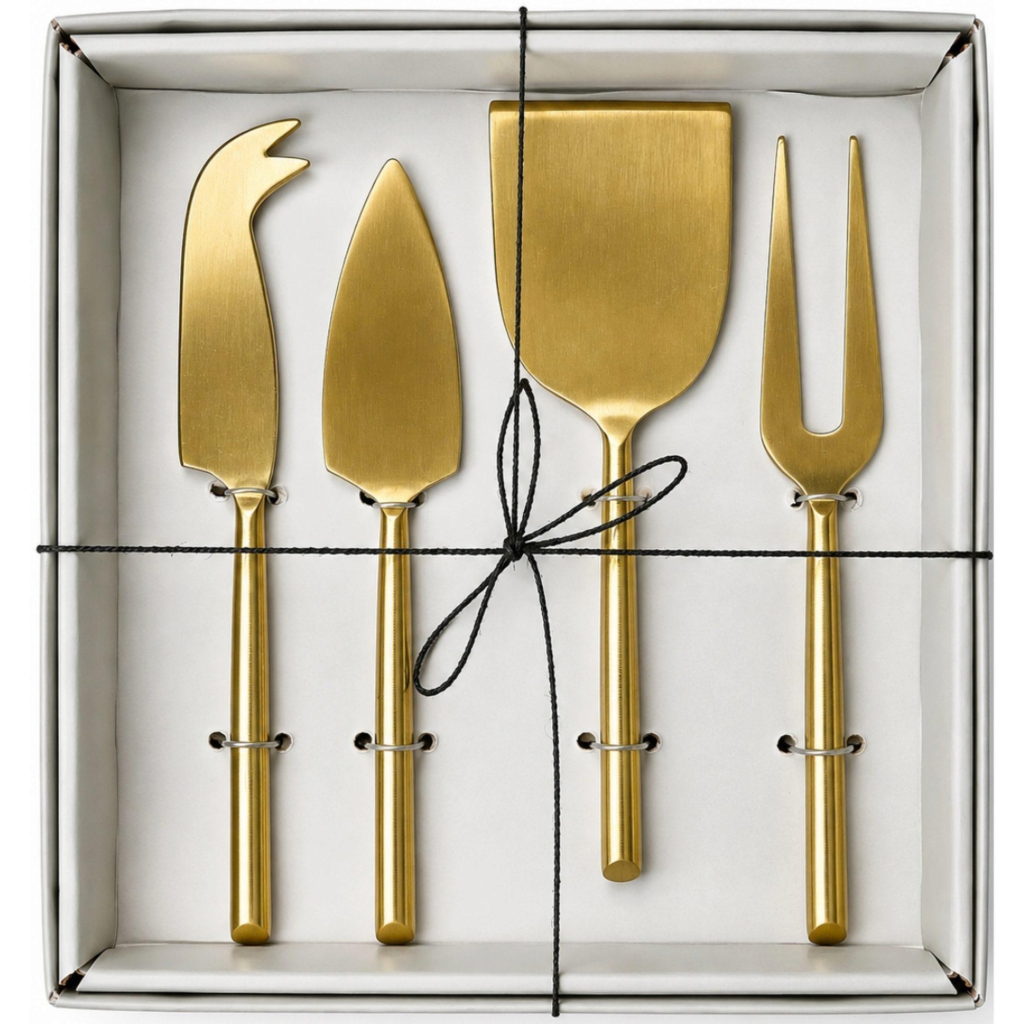 Thirstystone Gold Sleek Cheese Knives Set