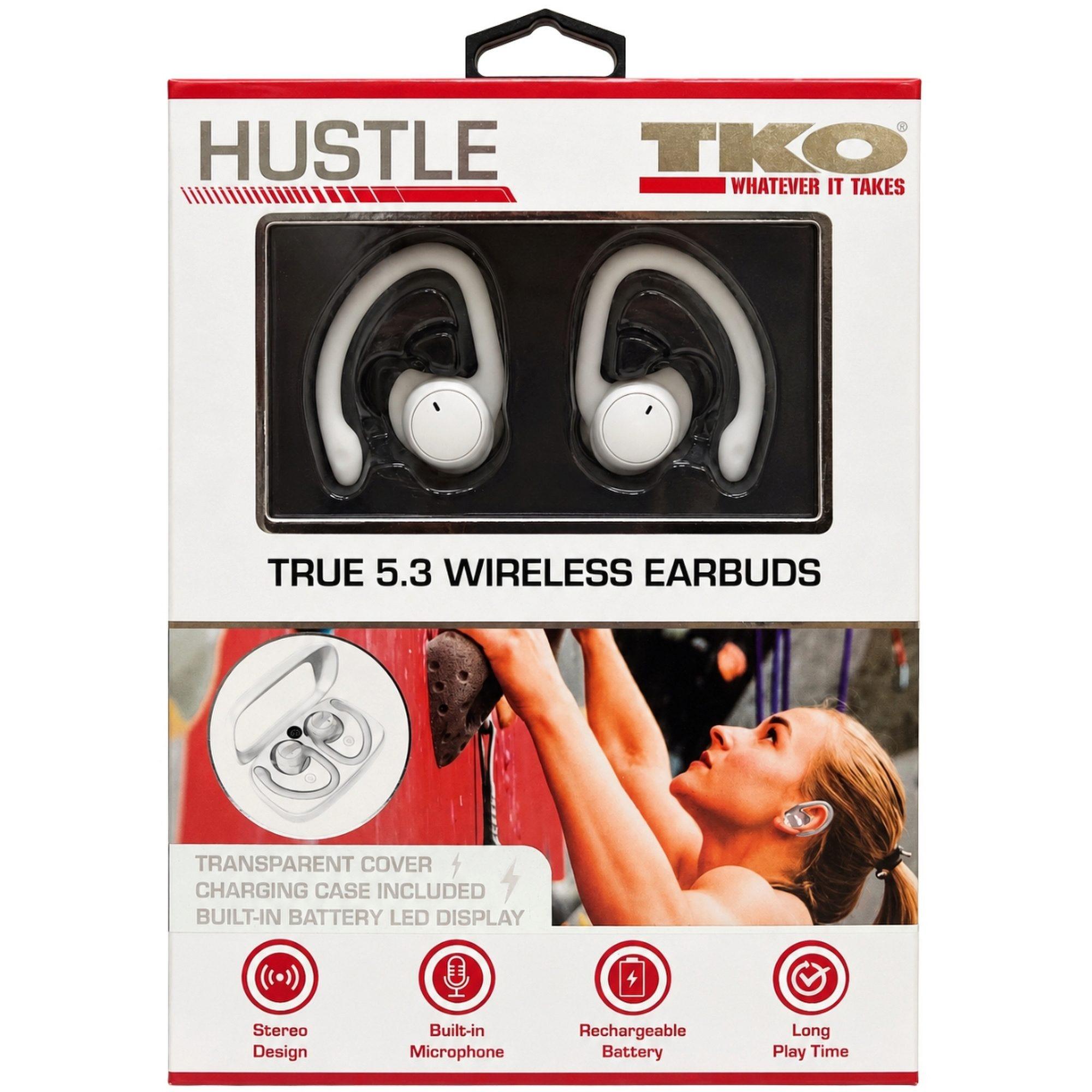 TKO True Wireless Sport Earbuds with Charging Case in White image