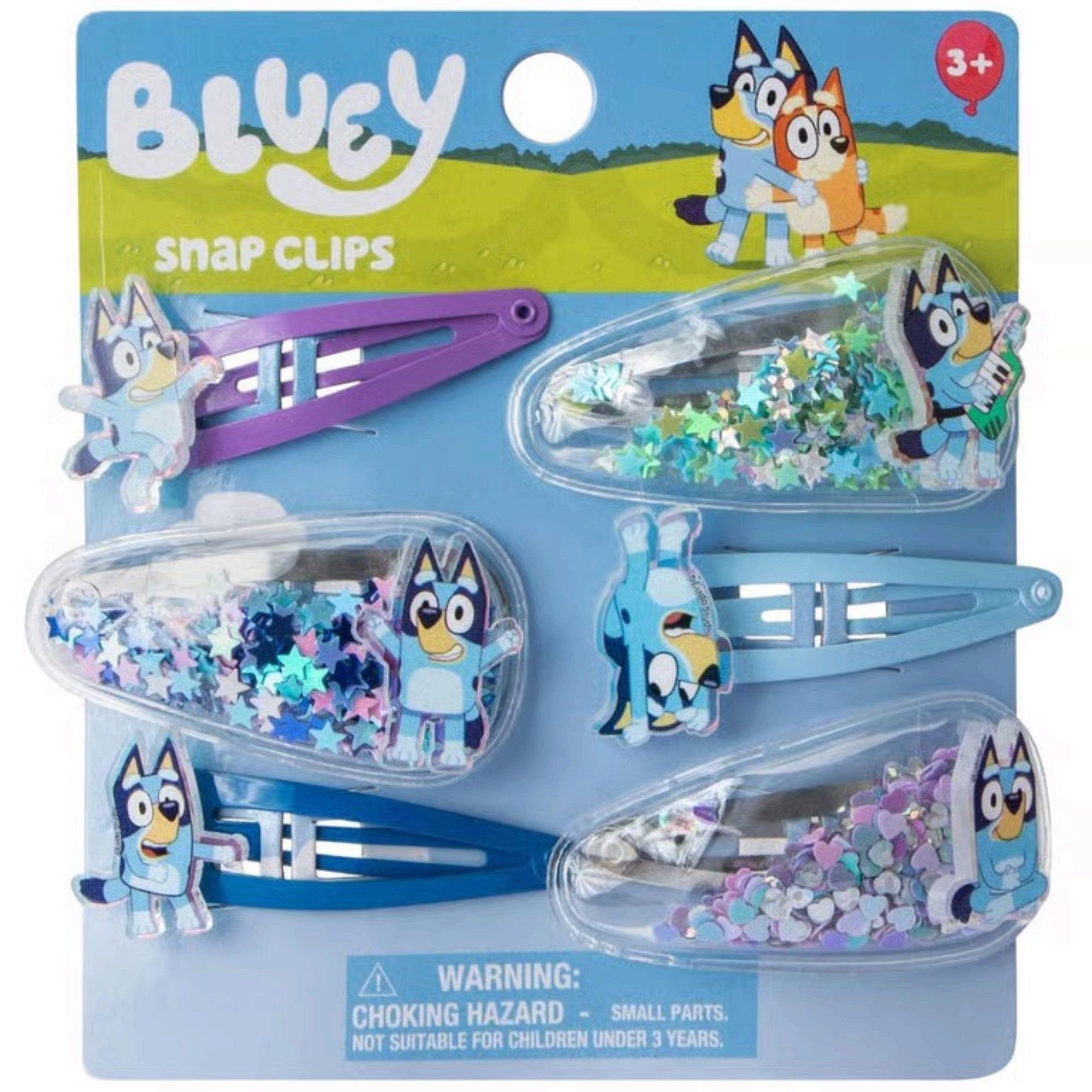 Bluey 6 Pack Confetti Snap Hair Clips in Assorted Colors and Designs image