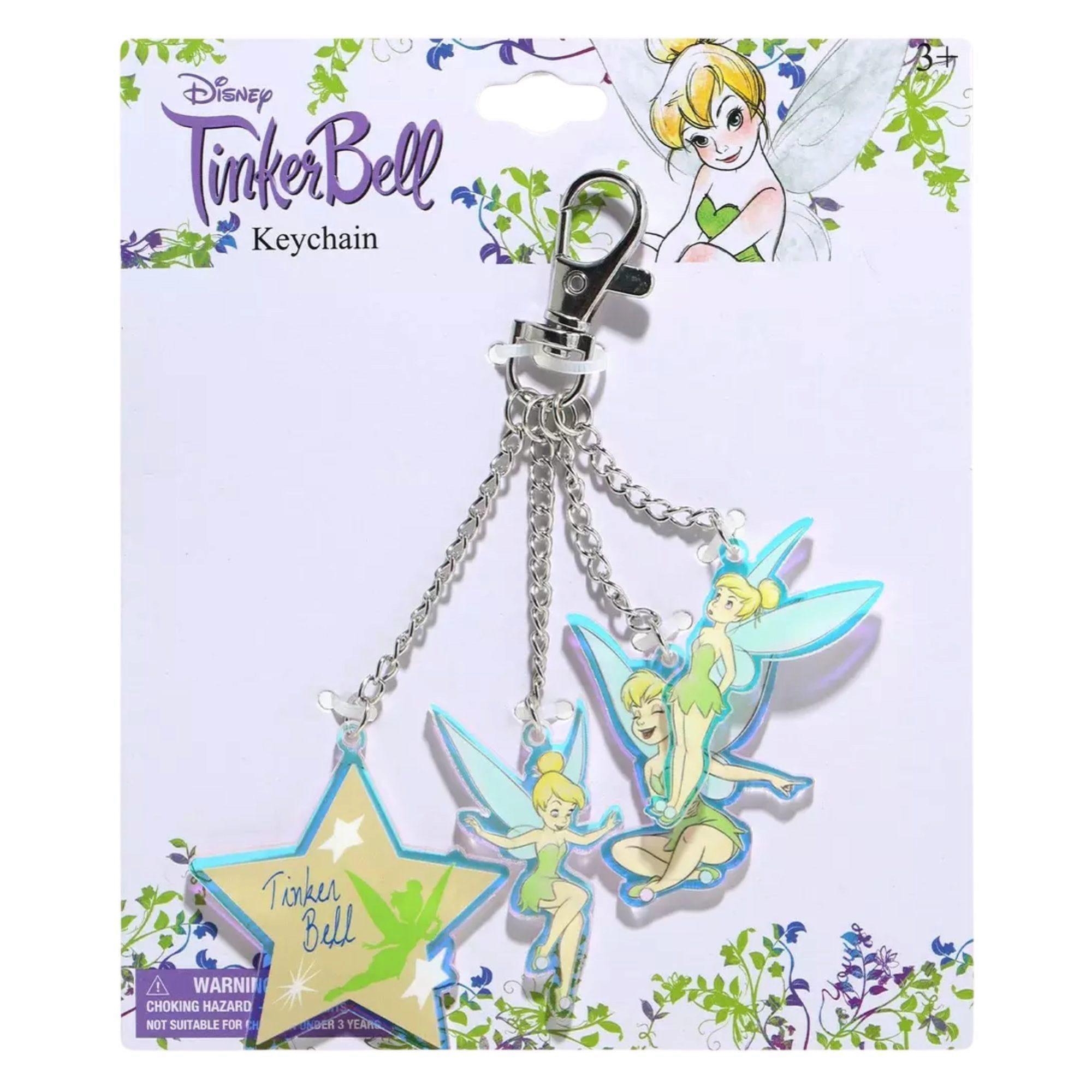 Disney Tinker Bell Bag Clip 4 Charm Keychain image