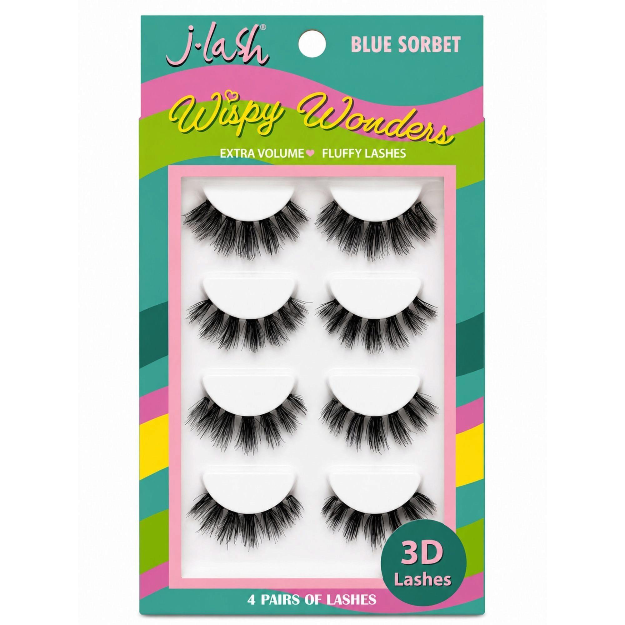 3D Wispy Wonders Blue Sorbet Lashes 4 Pack image