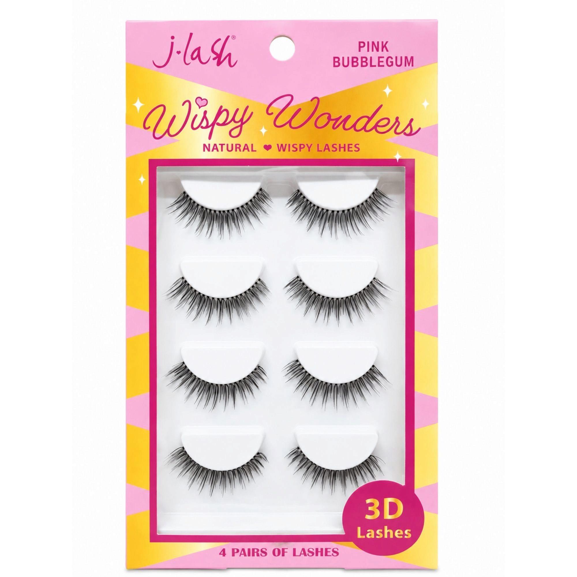 3D Wispy Wonders Pink Bubblegum Lashes 4 Pack image