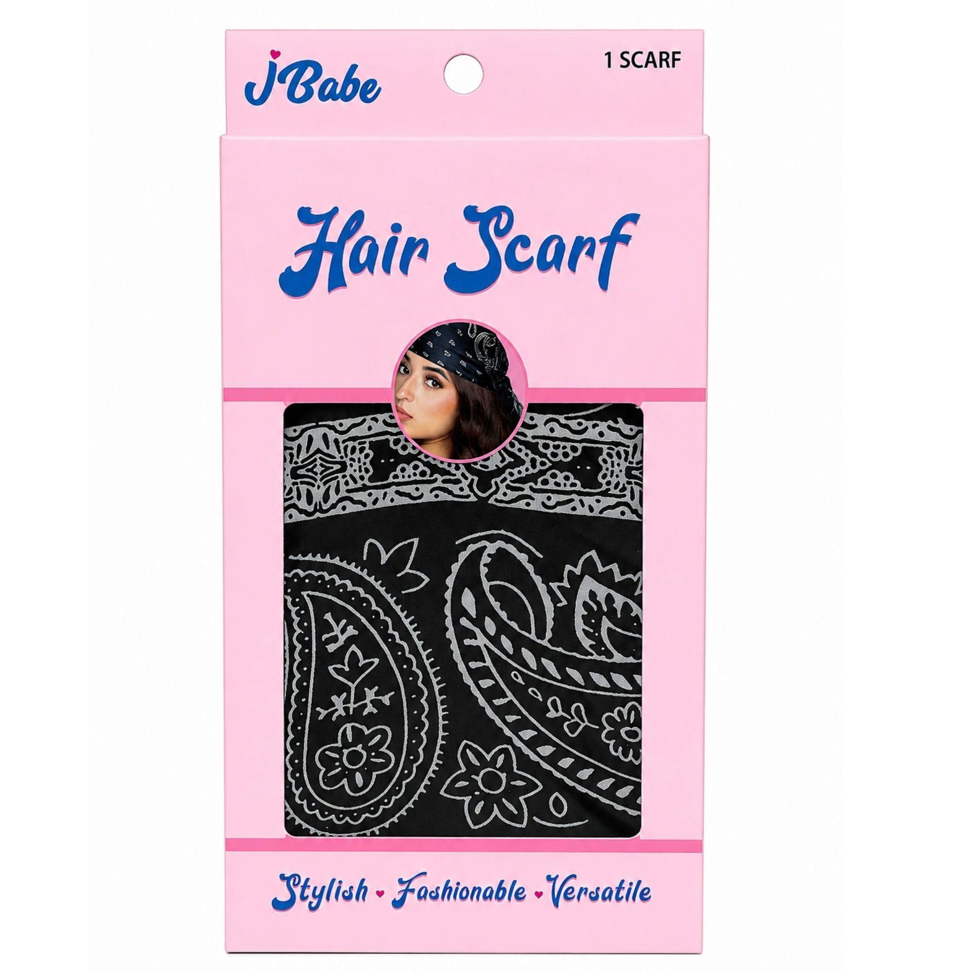J-Babe Black Paisley Hair Scarf image