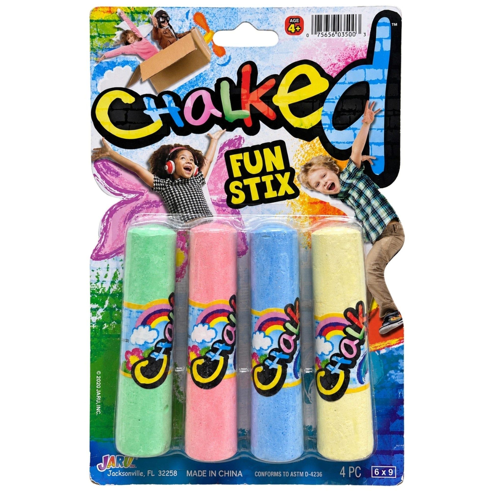 Chalked Fun Stix Sidewalk Chalk 4 Pack image