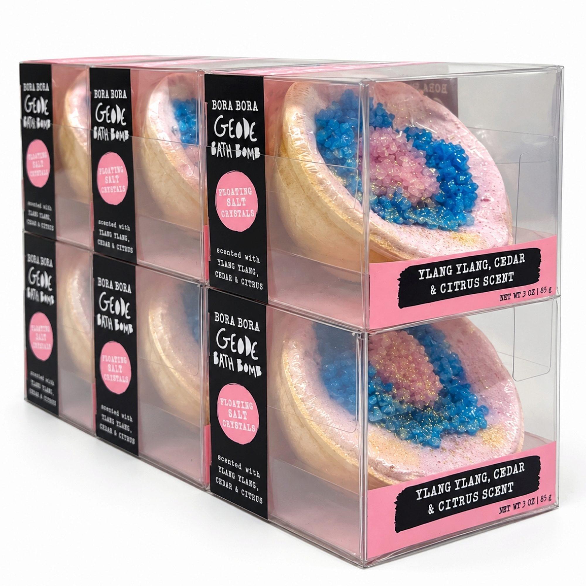 Bora Bora Geode Bath Bomb in Countertop Display