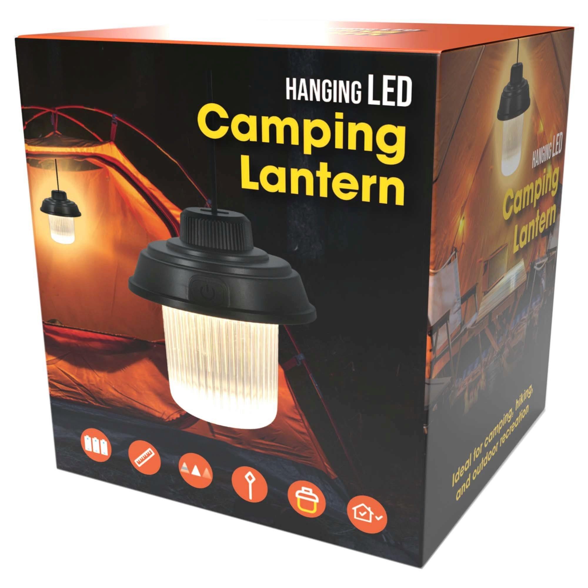Battery-Operated White LED Hanging Camping Lantern image
