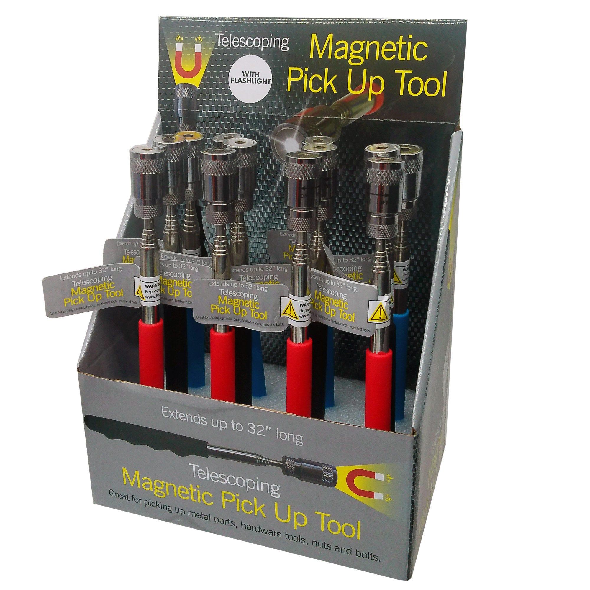 Telescoping Magnetic Flashlight Pickup Tool in Countertop Display image