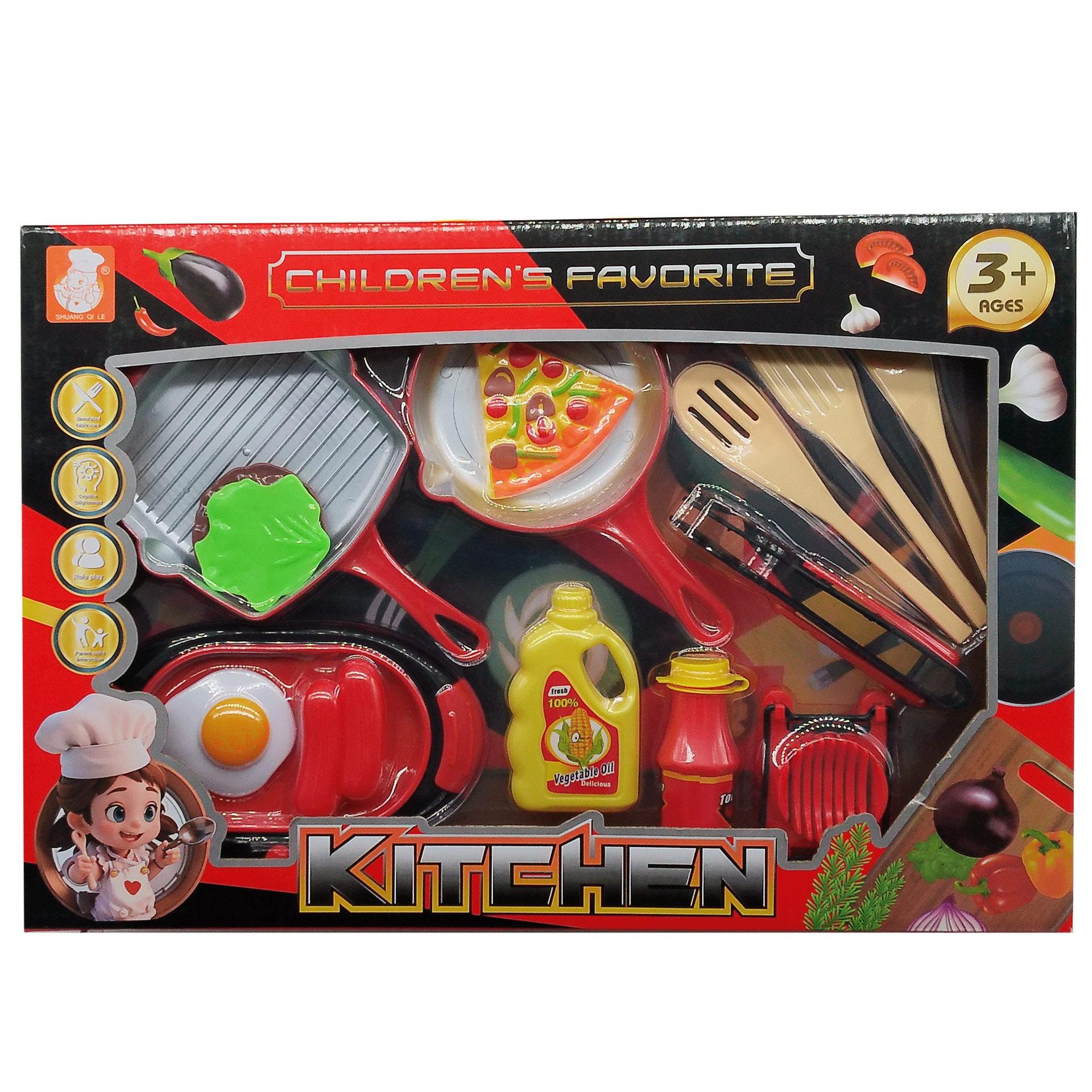 Kids Kitchen Toy Accesssories Pretend Cooking Playset image