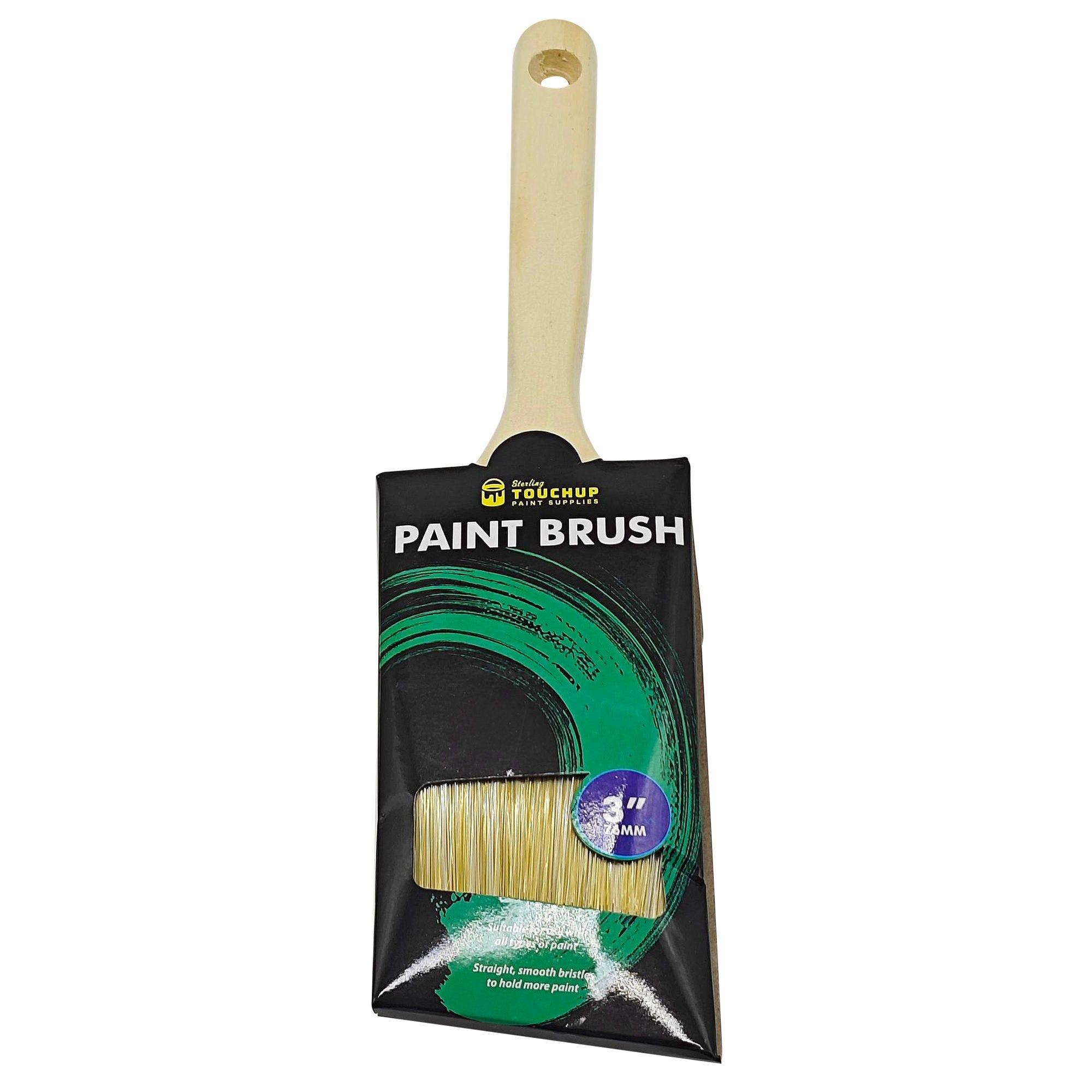 3" Varnish Handle Angled Wall Paint Brush for Latex and Water Based Paint image
