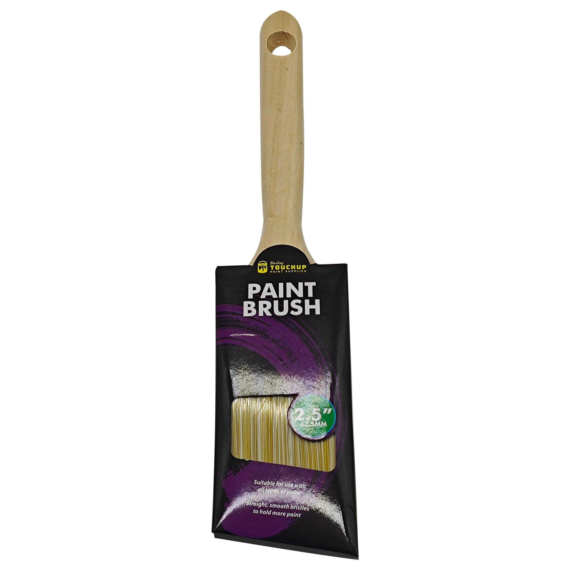 2.5" Varnish Handle Angled Wall Paint Brush for Latex and Water Based Paint image