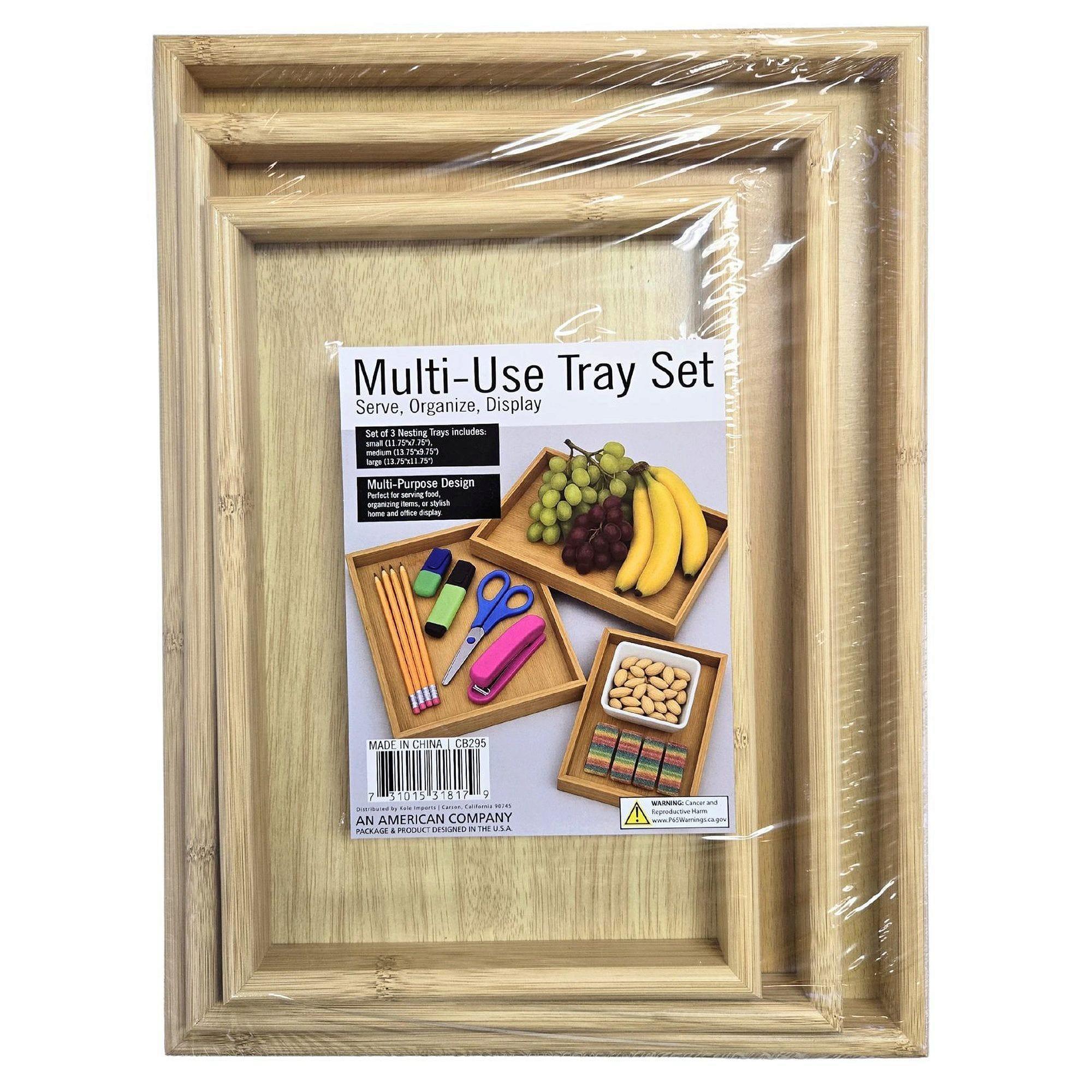 3 Piece Nesting Serving Tray Set image