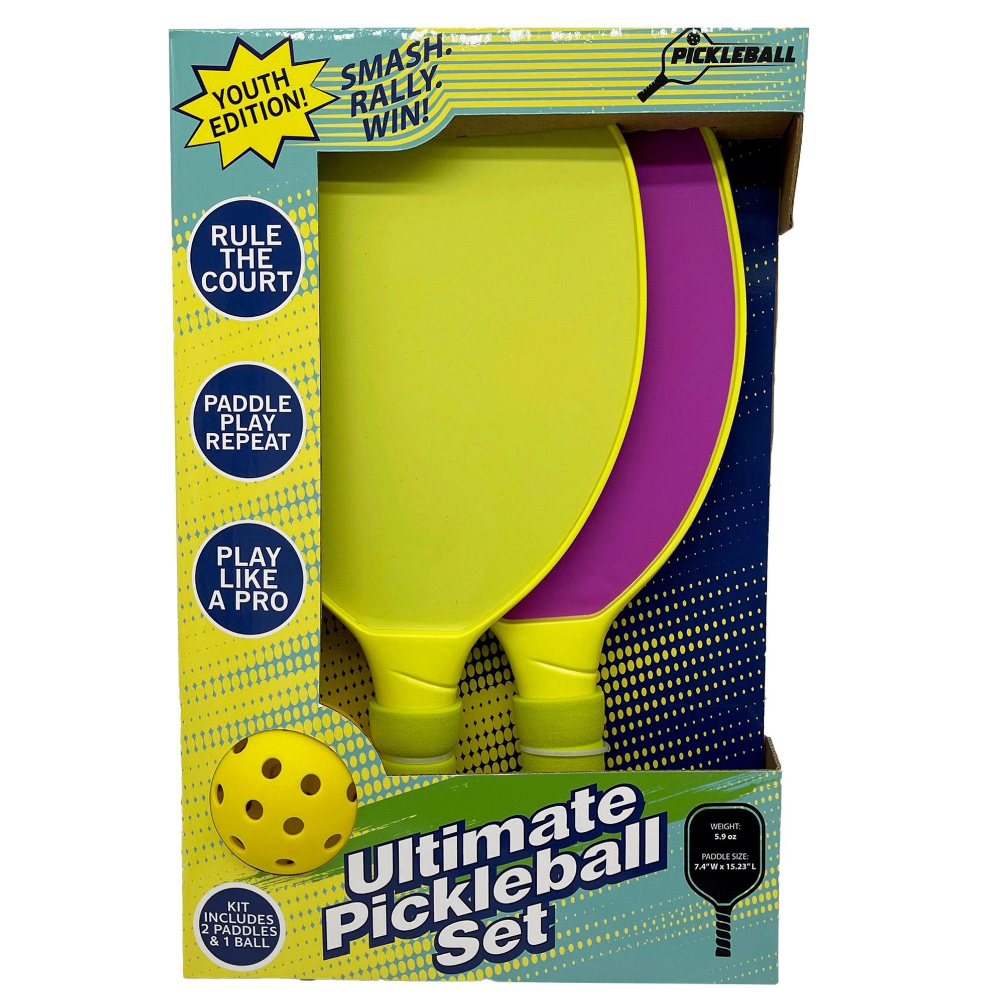 7.4" x 15.2" Youth Pickleball Paddles and Ball Starter Set in Assorted Solid Colors image