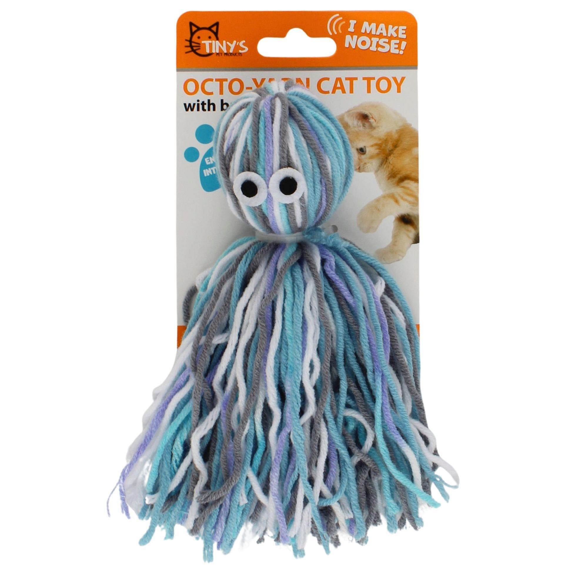 Yarn Octopus Cat Toy with Rattle image