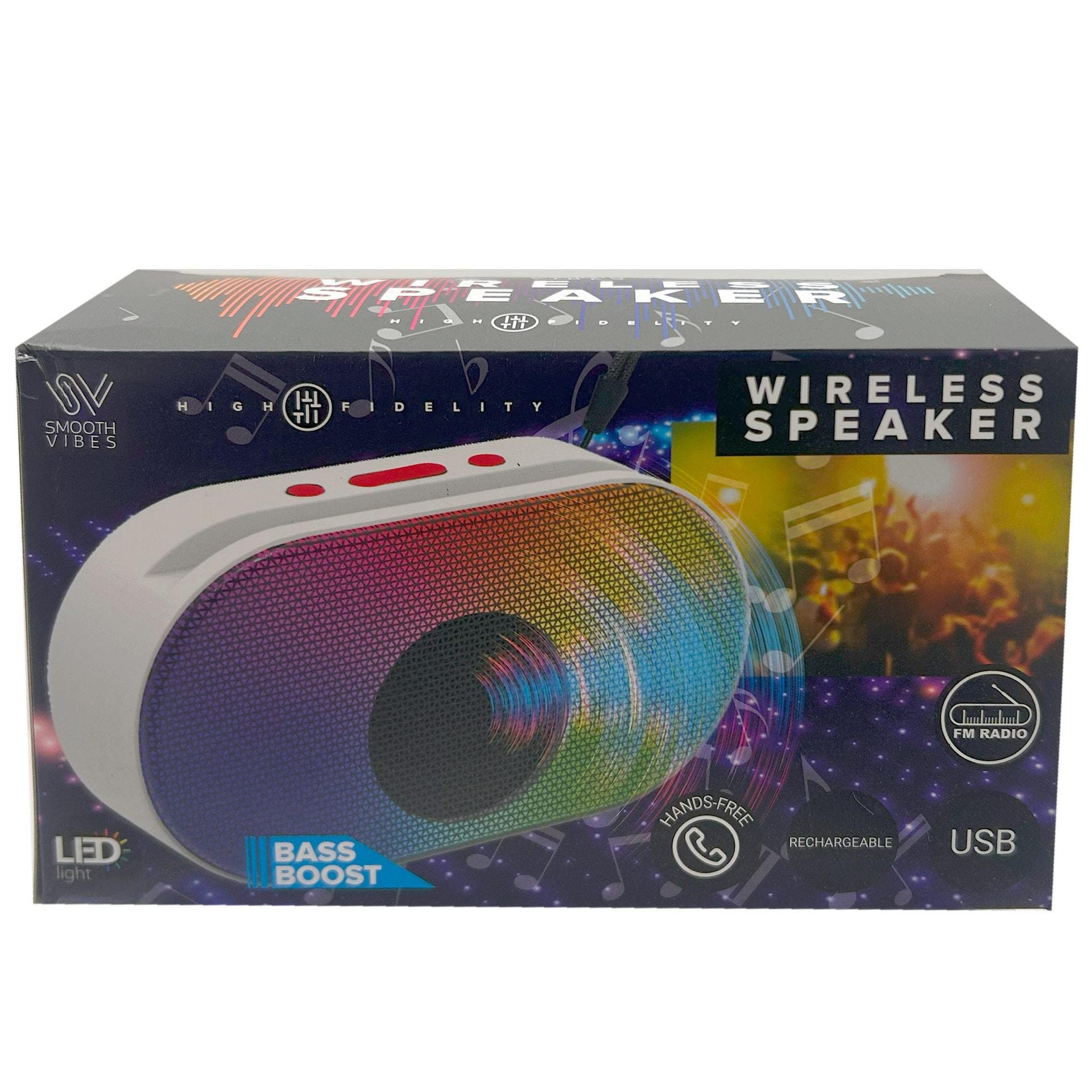Blue Wireless Portable LED Color Changing Speaker with Lanyard Handle image