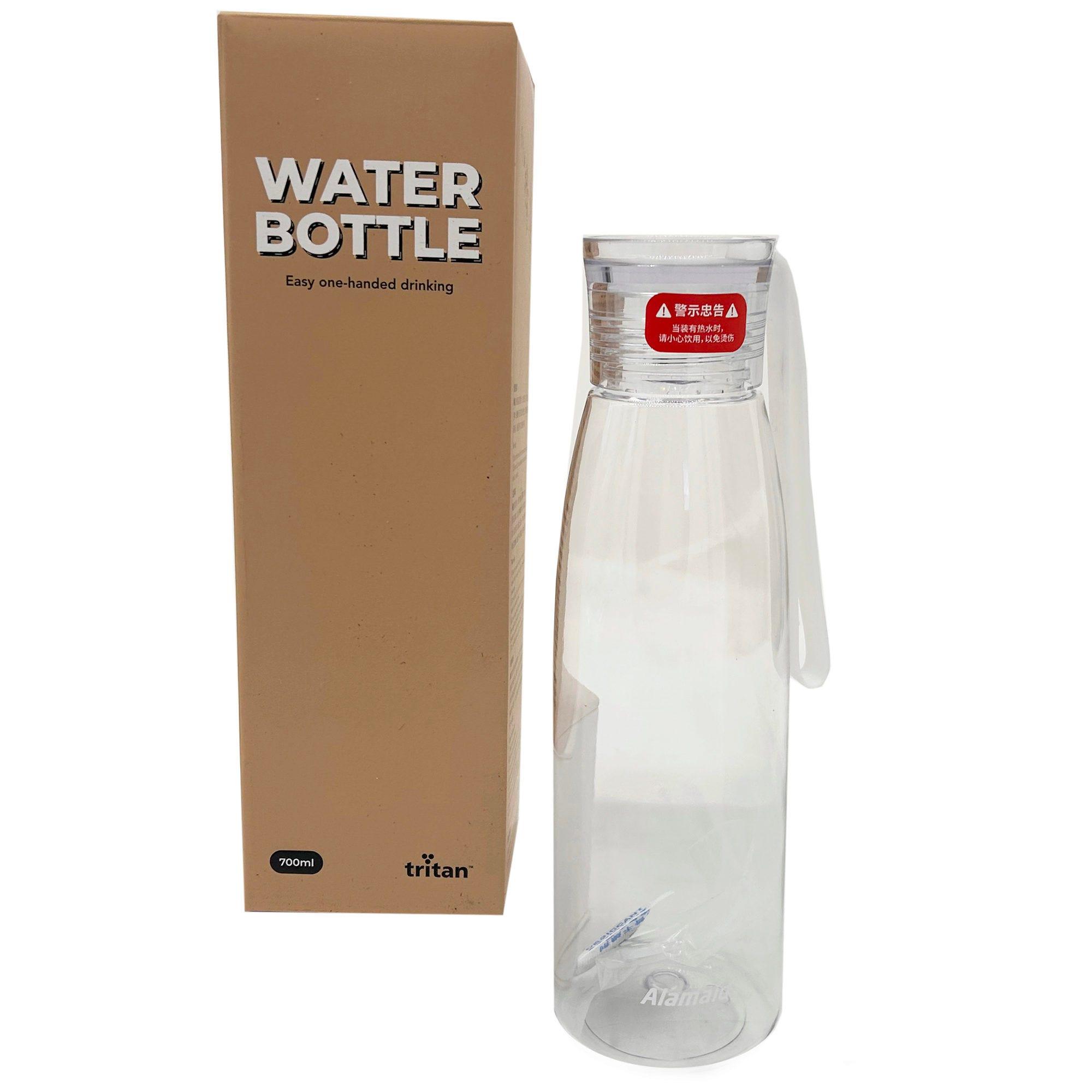 24 oz Spill Resistant Plastic Portable Water Bottle Jar with Silicone Handle in Assorted Colors image
