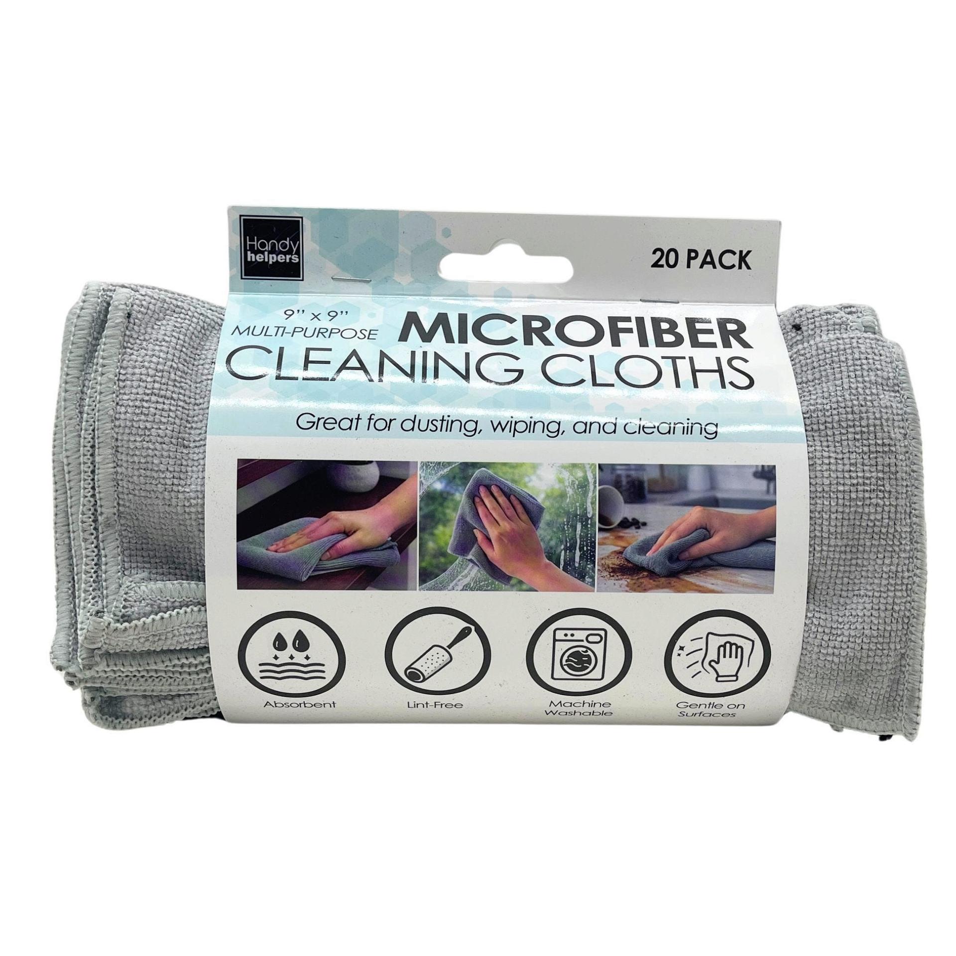 20 Pack Multi Purpose Microfiber Cleaning Cloths image