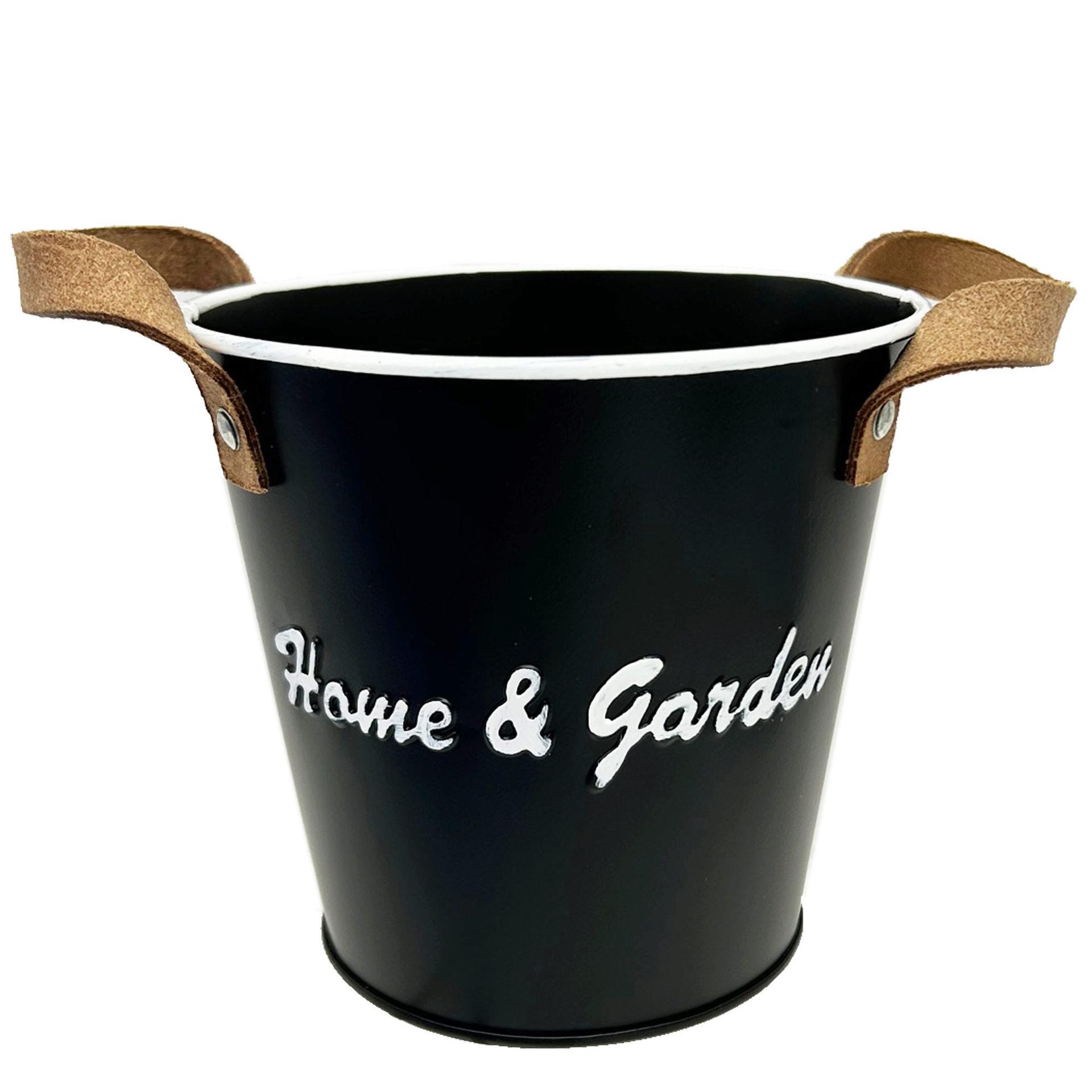 4" x 5" Home and Garden Metal Flower Pot with Soft Handles image