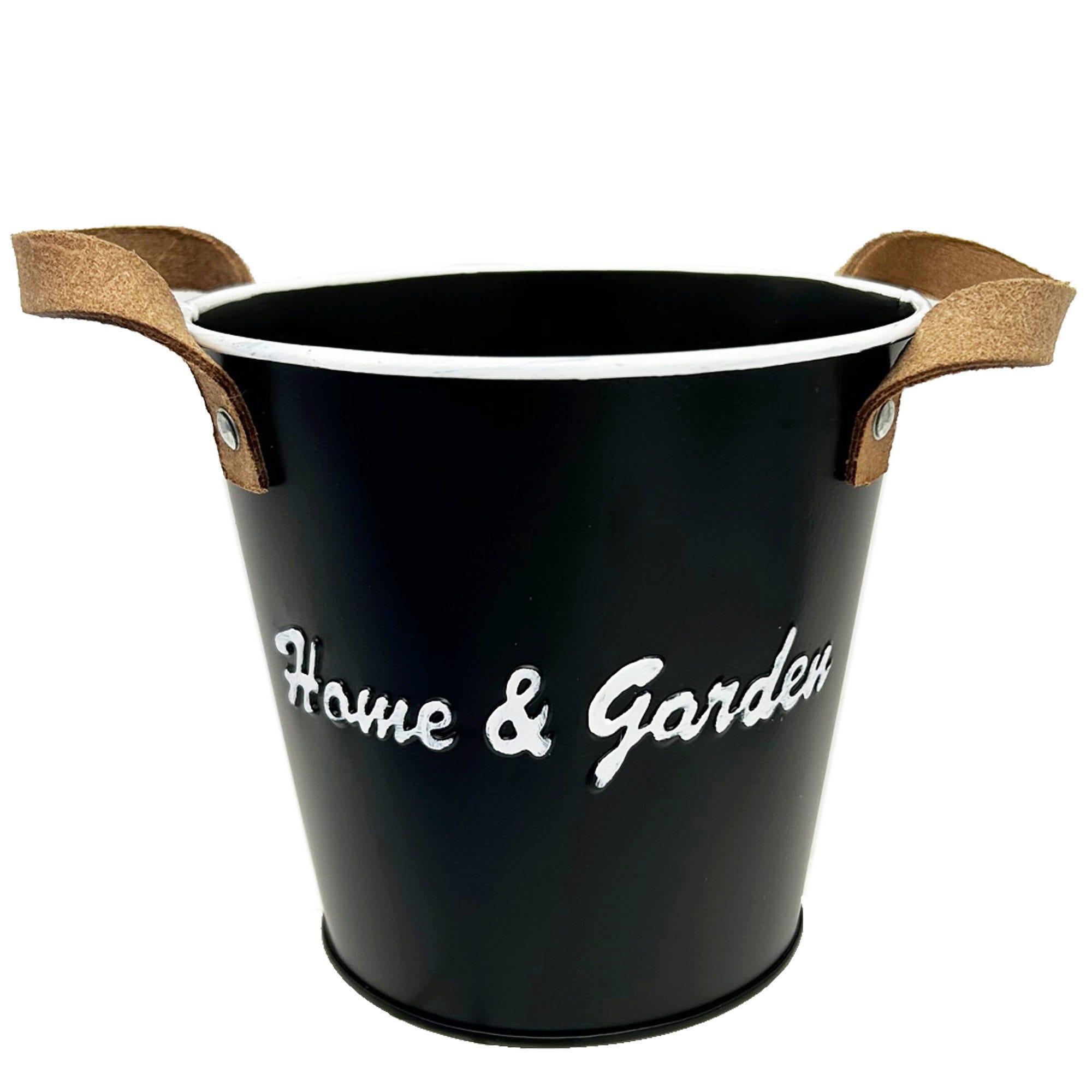 4" x 5" Home and Garden Metal Flower Pot with Soft Handles image