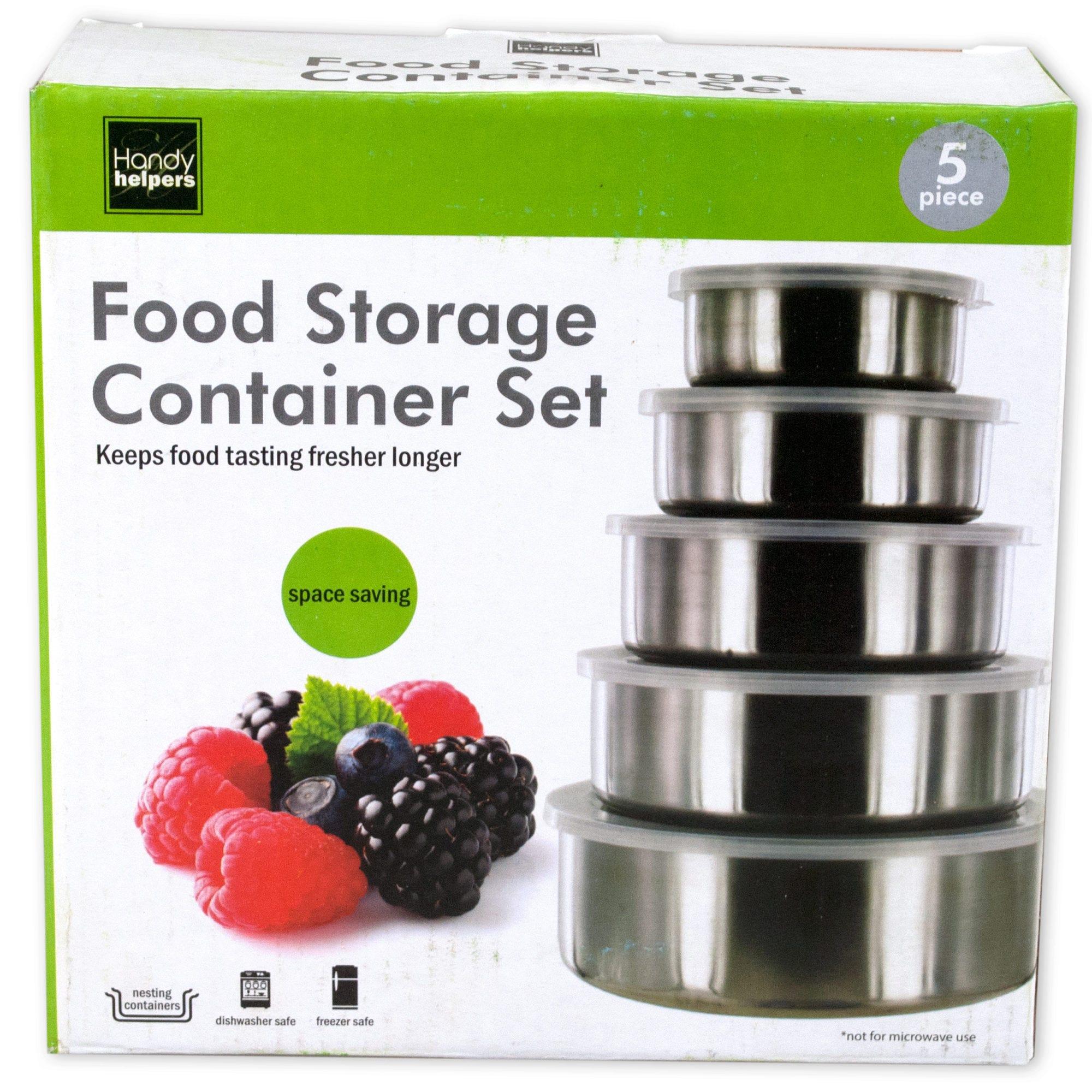 Nesting Metal Food Storage Container Set image