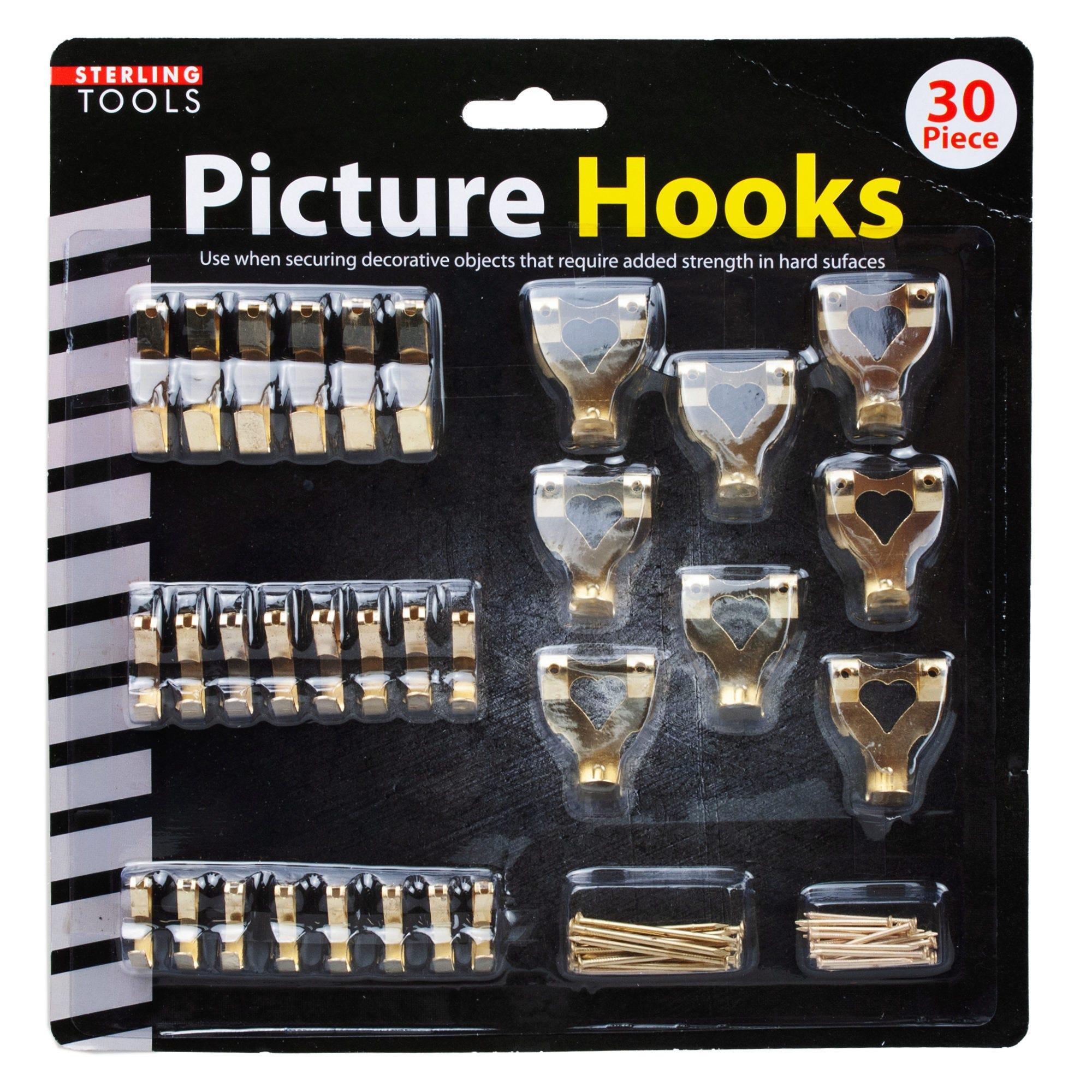 30 Pack Picture Hanging Hooks image
