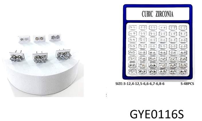 Small Size Cubic Zirconia Earring Sets - Assorted image