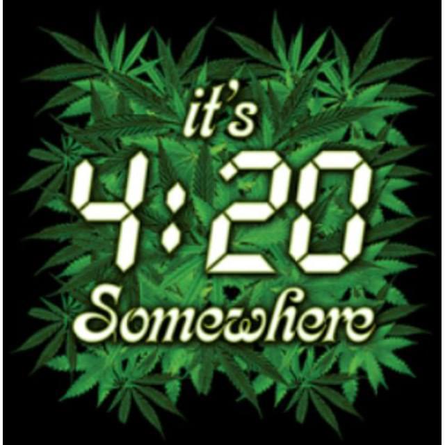 "It's 4:20 Somewhere" Marijuana Leaf Transfers image