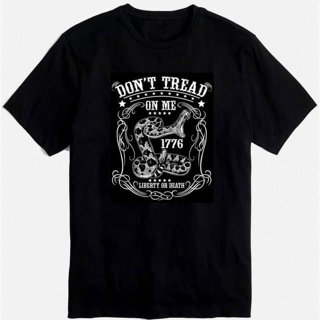 "Don't Tread On Me" Snake T-Shirts - Black M/L/XL image