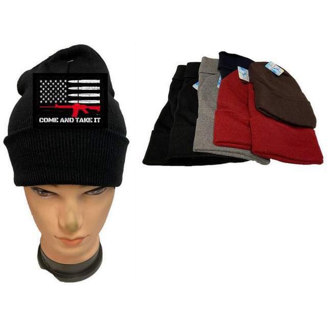 "Come And Take It" Patriotic Winter Beanies - Assorted