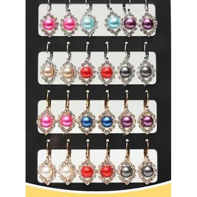 Pearl & Rhinestone Fashion Earrings - Assorted image