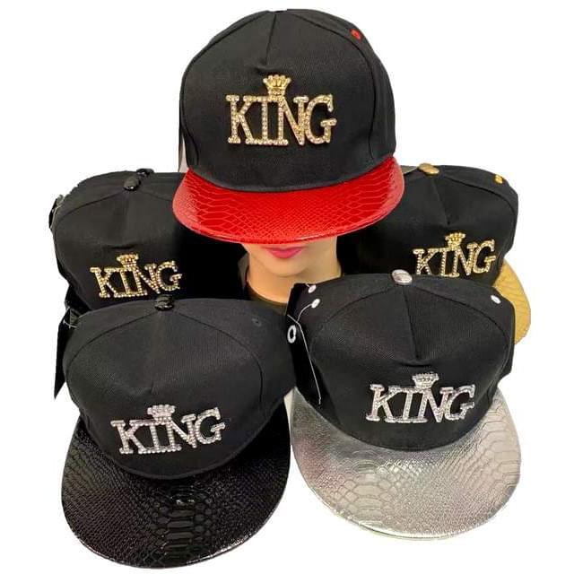 Rhinestone "King" Snapback Baseball Caps image