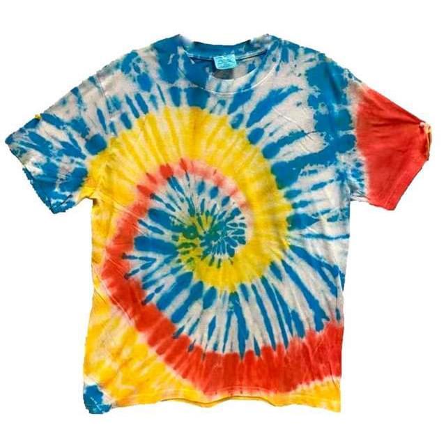 Wholesale Red, Yellow, Blue Tie Dye T-shirt