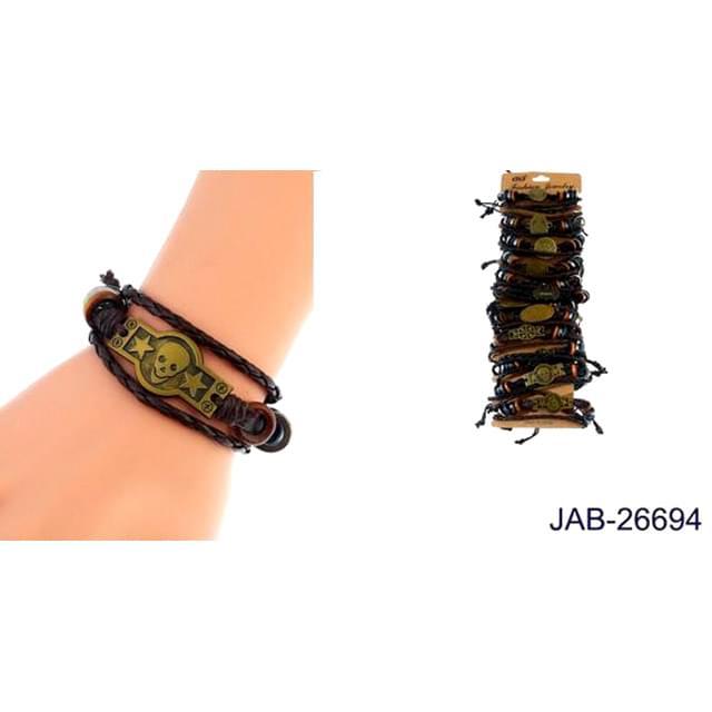 Faux Leather Braided Fashion Bracelets - Assorted Styles image
