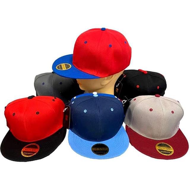 Two Tone Color Snapback Baseball Caps/Hats image