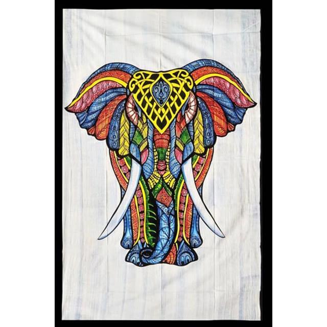 Colorful Elephant Art Tapestries image