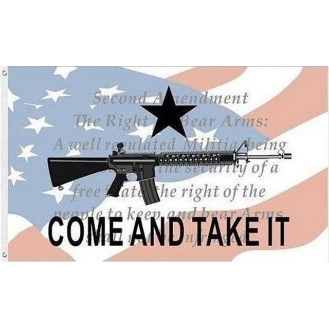 "Come And Take It" 2nd Amendment Rifle Flag - 3' x 5' image