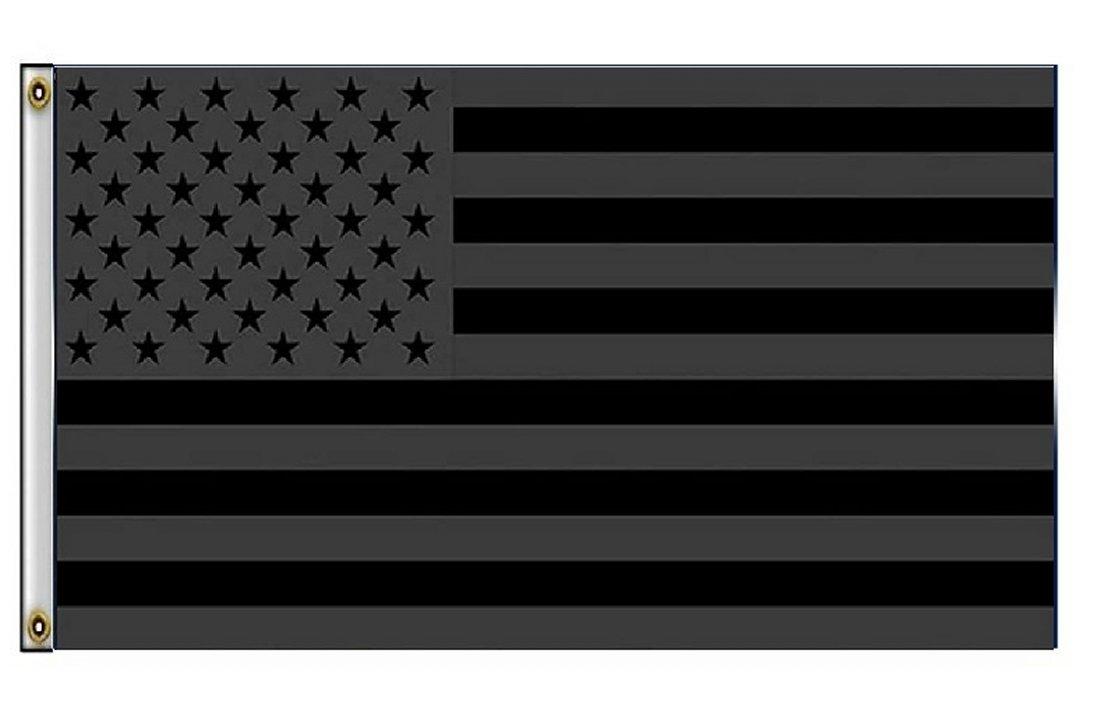 Black & Gray USA Flags - 3' x 5'