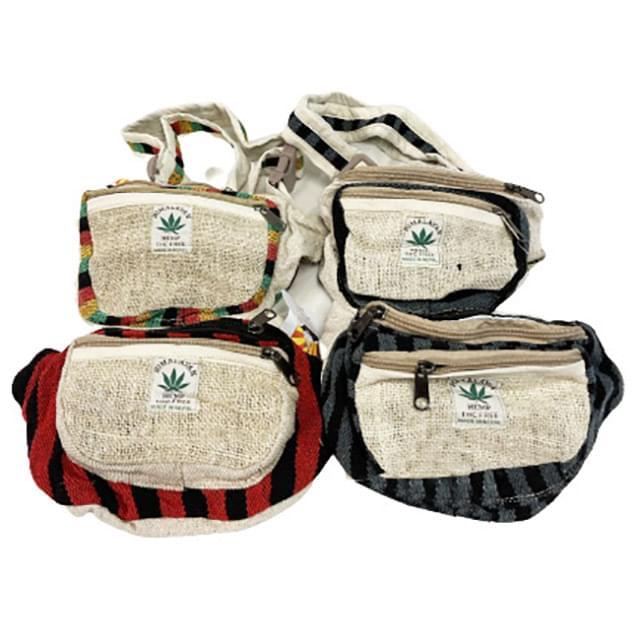 Himalayan Hemp Handmade Fanny Packs With Adjustable Waist Strap - Assorted Styles image