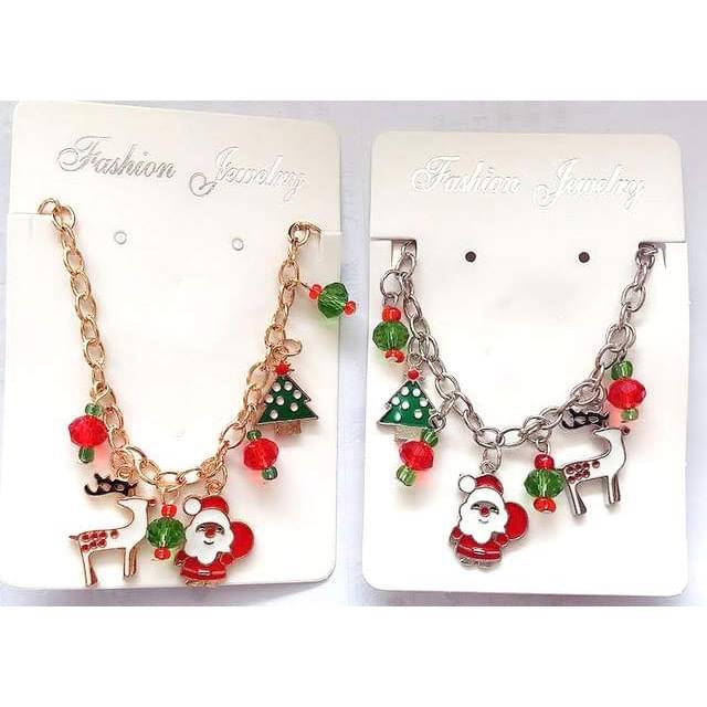 Santa Claus Christmas Fashion Bracelets - Gold & Silver image