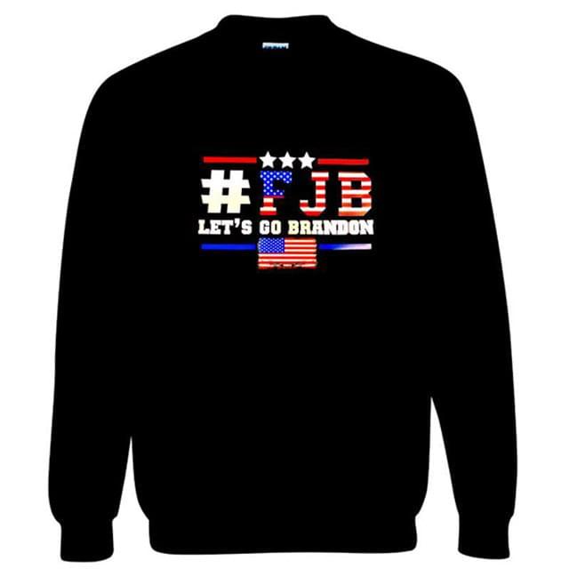 #FJB "Let's Go Brandon" Black Crewneck Sweatshirts XXL image