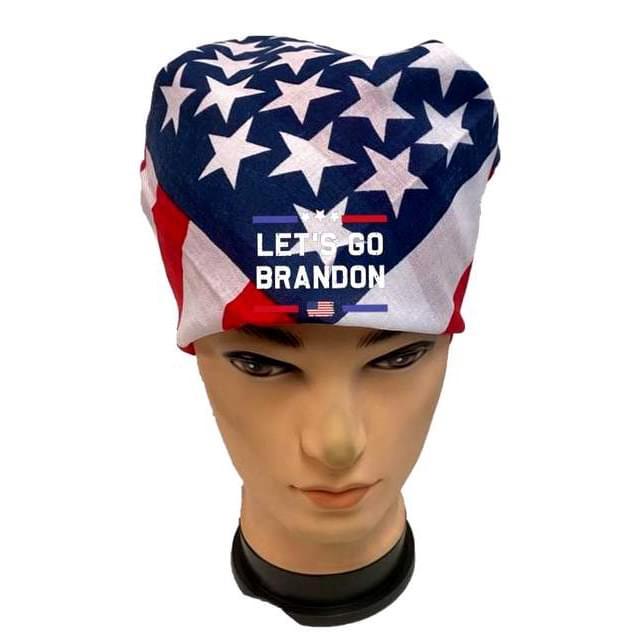 "Let's Go Brandon" USA Flag Style Bandanas image