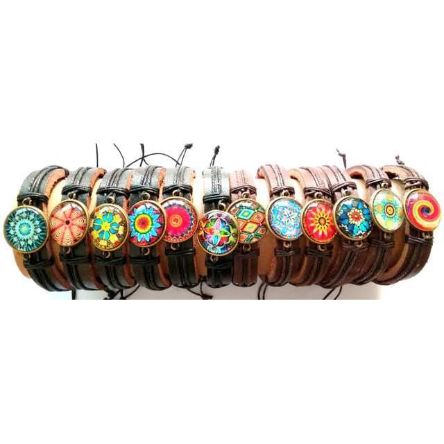 Colorful Fashion Faux Leather Bracelets - Assorted image