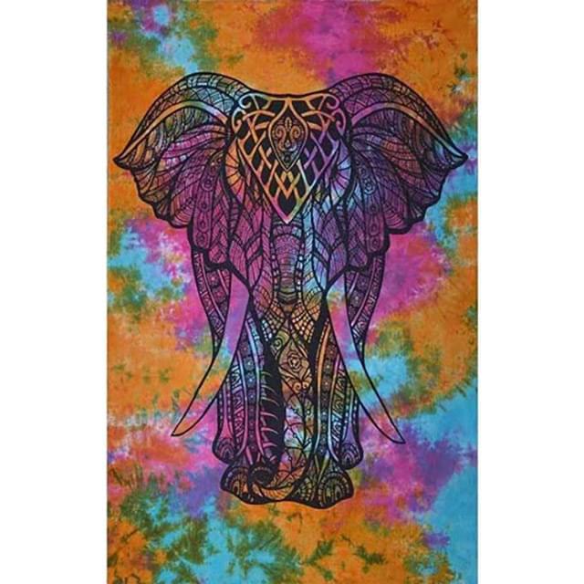 Tie Dye Elephant Tapestries image