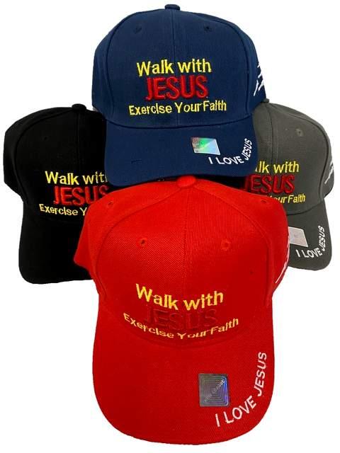 "Walk With Jesus Exercise Your Faith" Baseball Caps/Hats image